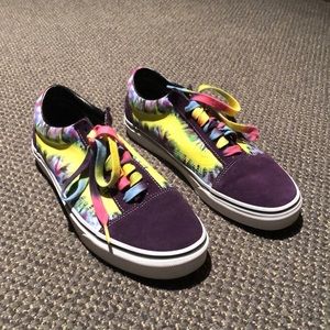 Men’s tie dye vans - Size 10 - Worn once